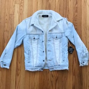 Civil Regime Thrashed Denim Sherpa Jacket